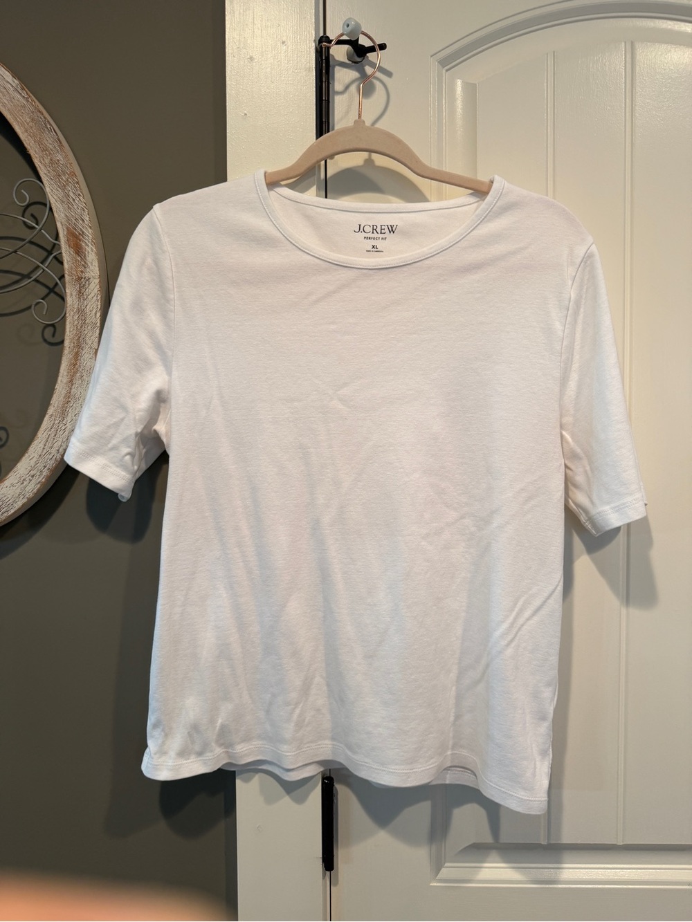 J. Crew Women's Short-Sleeve Crewneck Tee in White